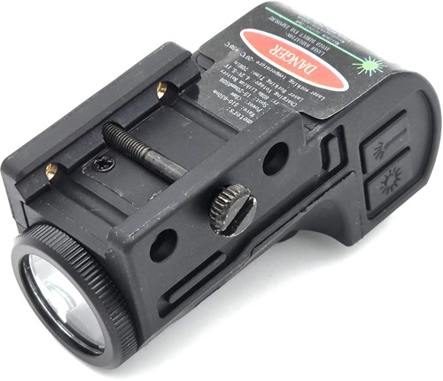 Pistool lamp en laser combinatie. 