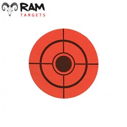 Schietstickers oranje op rol.